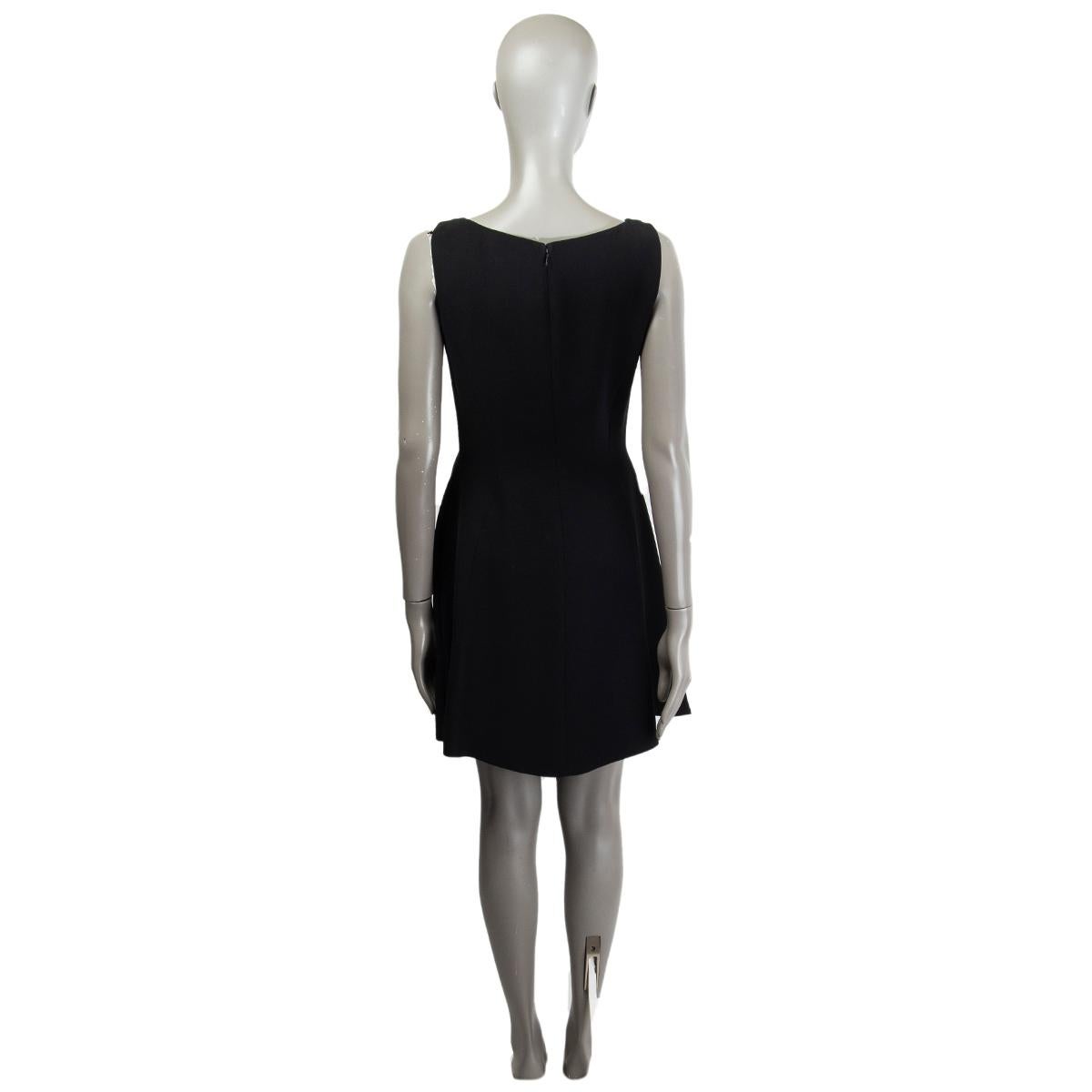 black silk sleeveless dress
