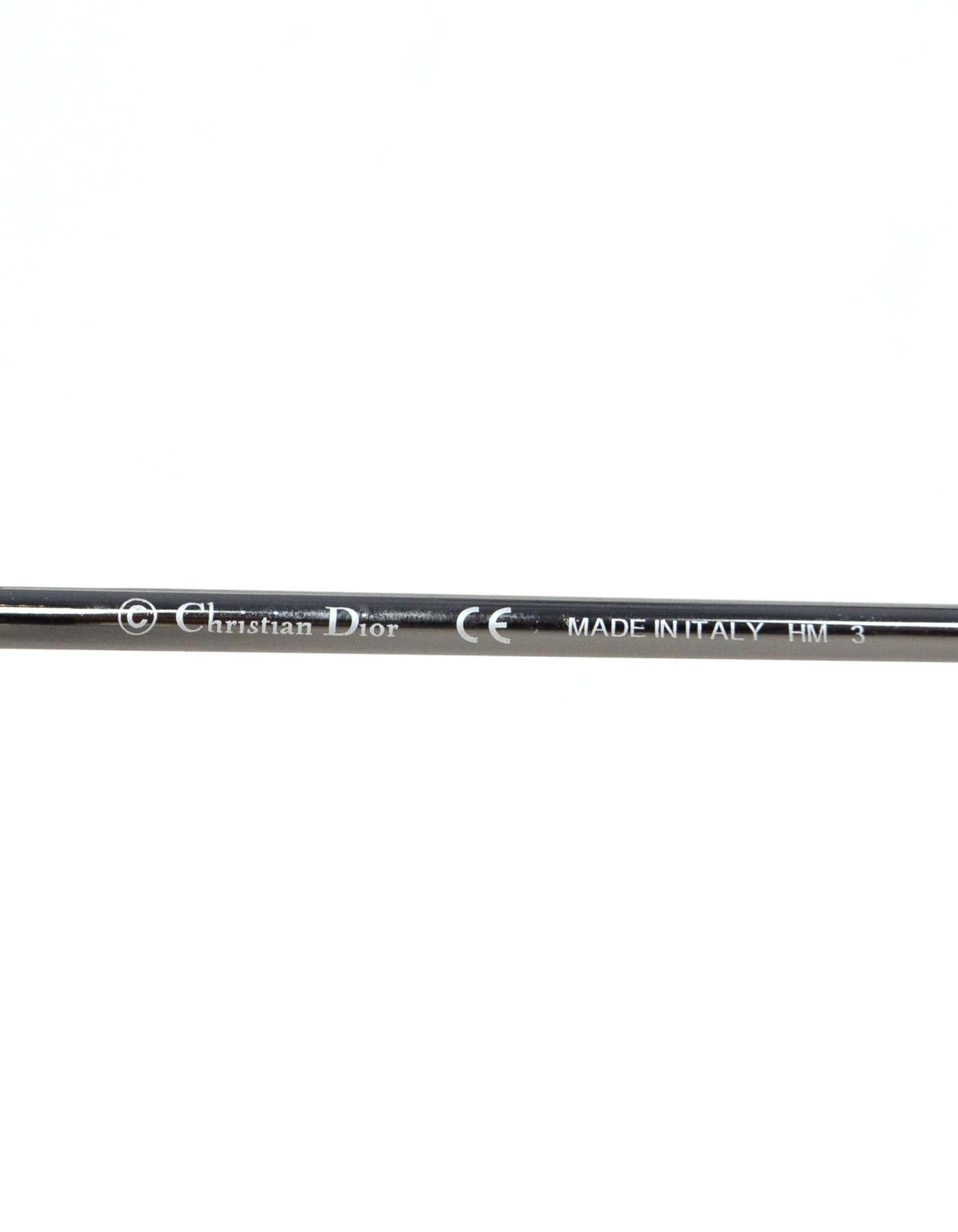 Christian Dior Black/Silver Mirror Split 1 Aviator Metal Unisex Sunglasses 3