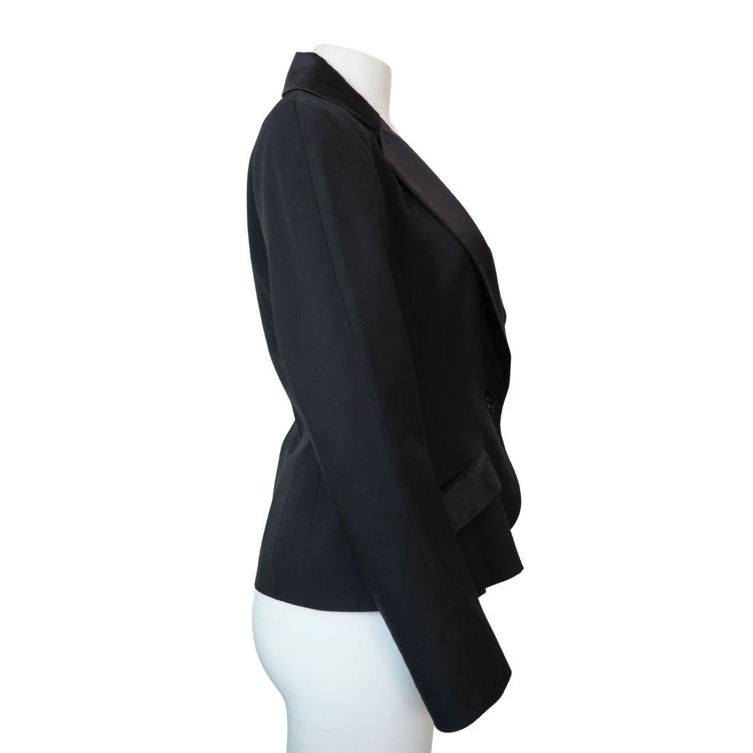Christian Dior Black Single Button Blazer For Sale 6