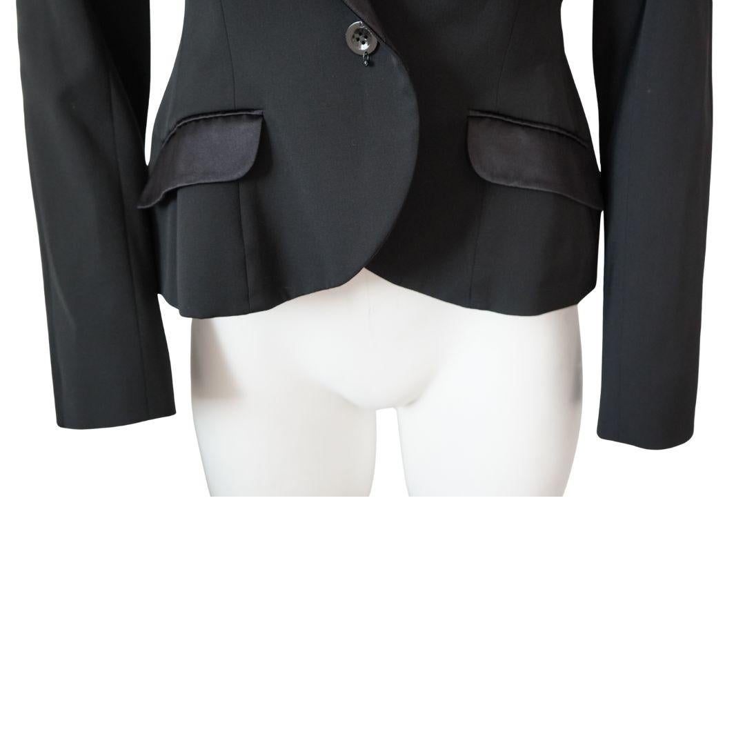 Christian Dior Black Single Button Blazer In Excellent Condition For Sale In Beverly Hills, CA