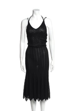 Christian Dior Schwarzes Slip-Kleid
