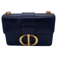 Christian Dior Black Smooth Box Calfskin 30 Montaigne Micro Flap Bag