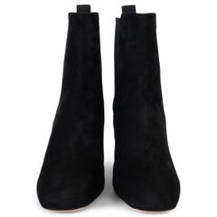 CHRISTIAN DIOR black suede 2024 ICON METAL HEEL Boots Shoes 38