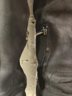 Christian Dior black suede boots