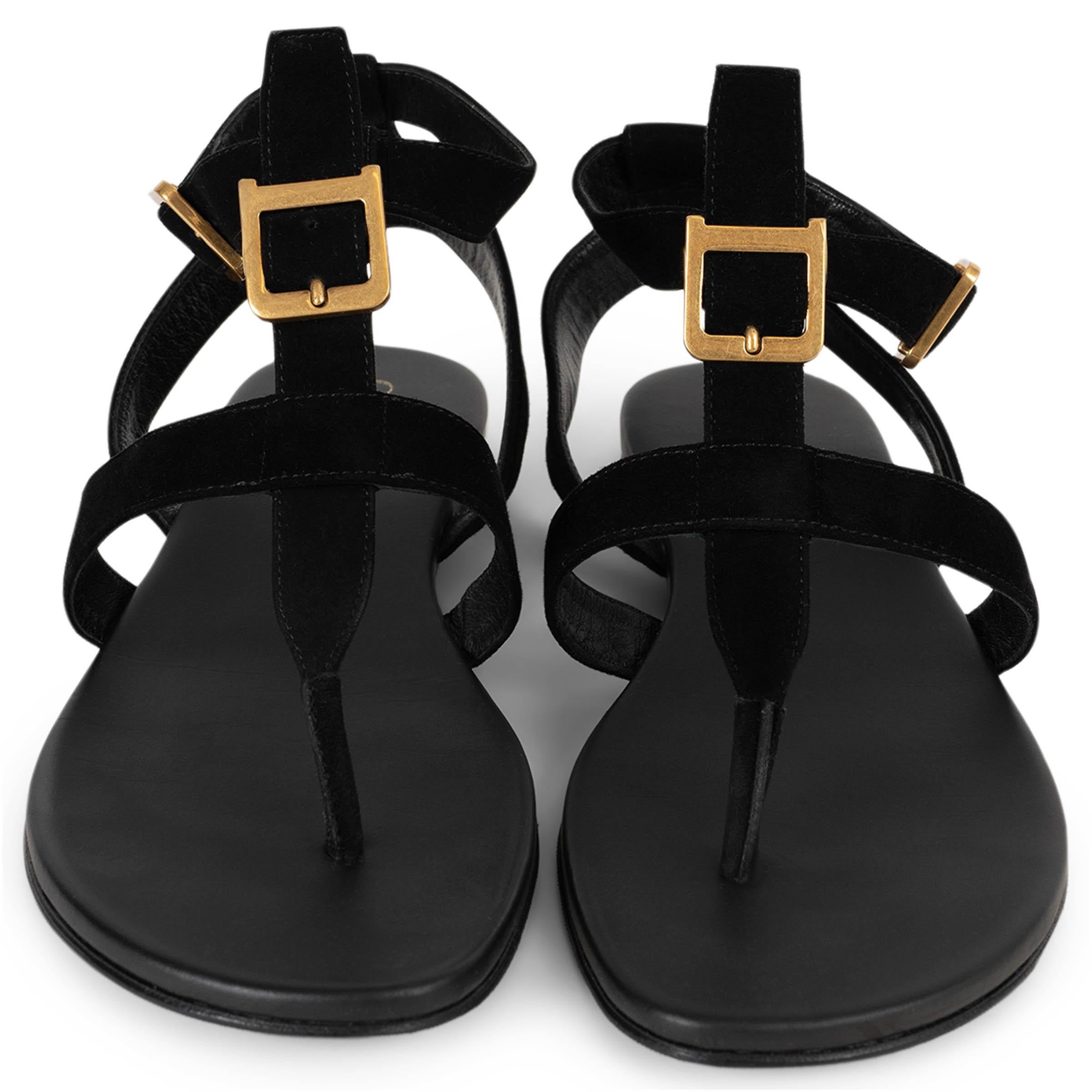 Nero CHRISTIAN DIOR camoscio nero D-DIOR Sandali con cinturino alla caviglia Scarpe 38,5 in vendita