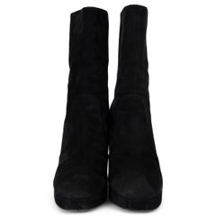 CHRISTIAN DIOR Schwarze D-RISE PLATFORM-Stiefeletten aus Wildleder D-RISE Schuhe 41