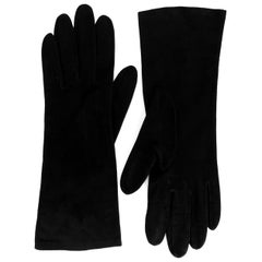 Christian Dior Black Suede Leather Gloves