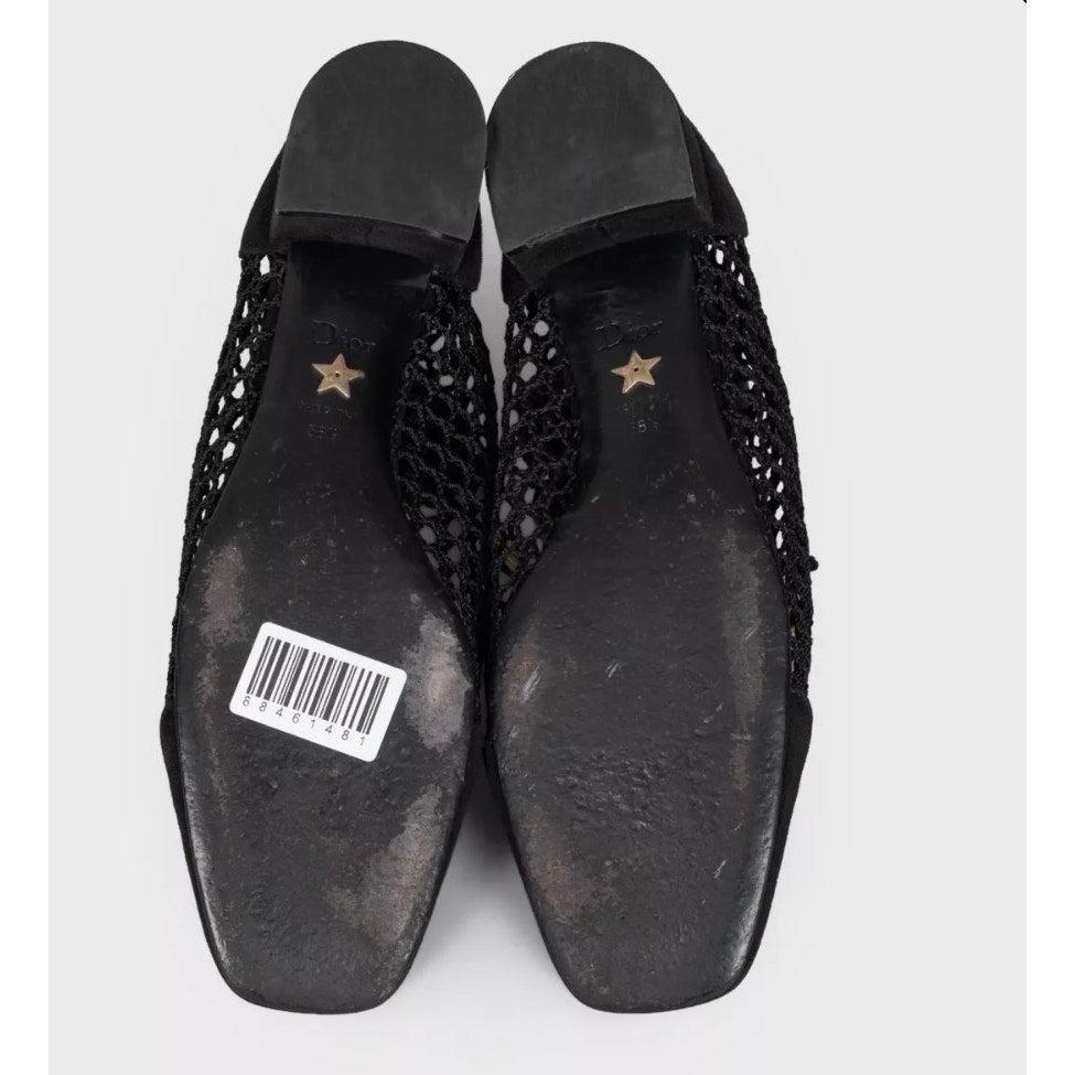 Christian Dior Chaussures à lacets en daim noir - EU 39 Pour femmes en vente