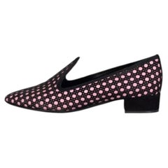 Christian Dior Black Suede Perforated Ballet Flats EU 37 Low Heel