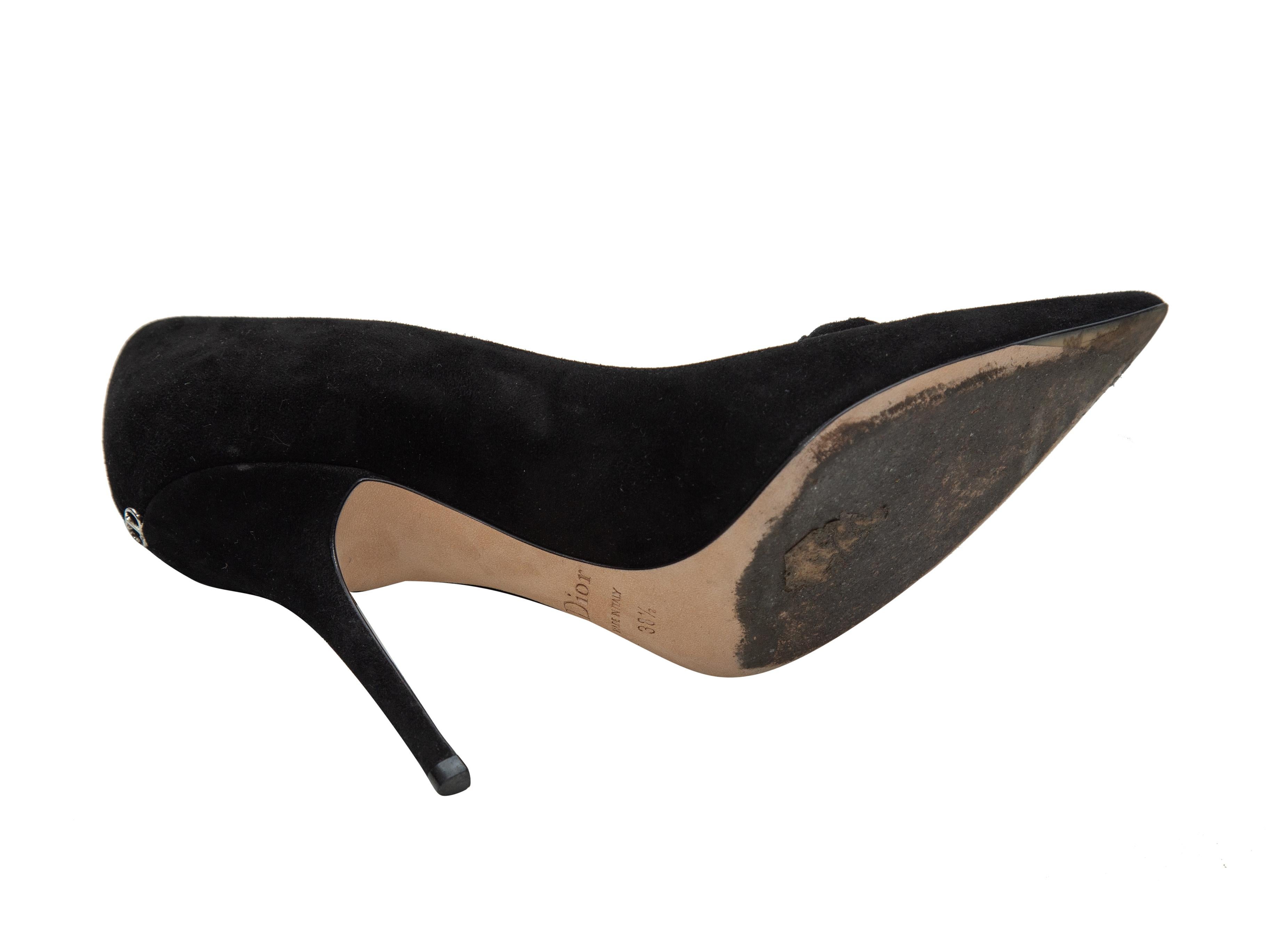 Christian Dior Black Suede Pointed-Toe Pumps 1