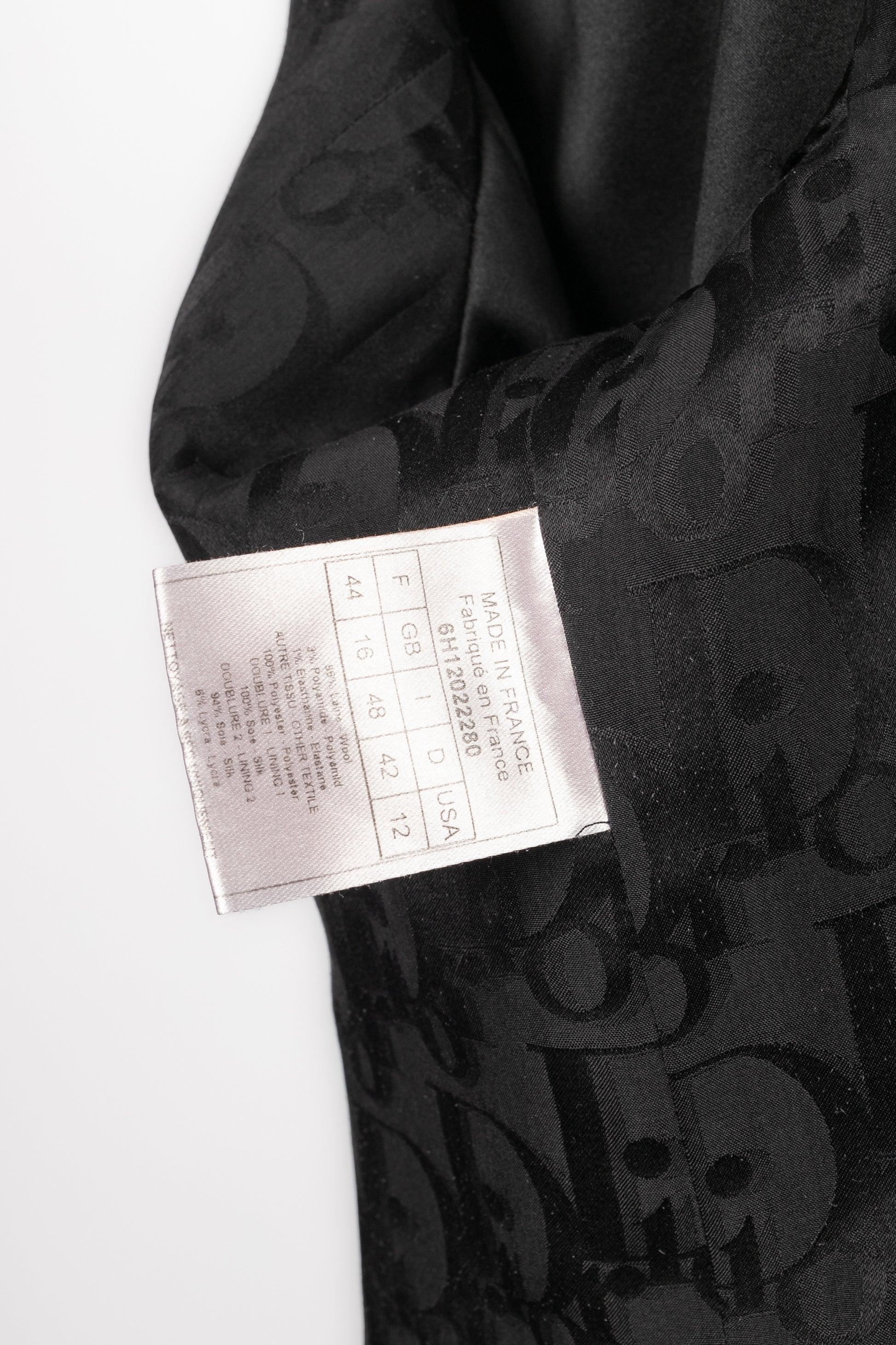 Christian Dior Black Suit Jacket, 2006 For Sale 7