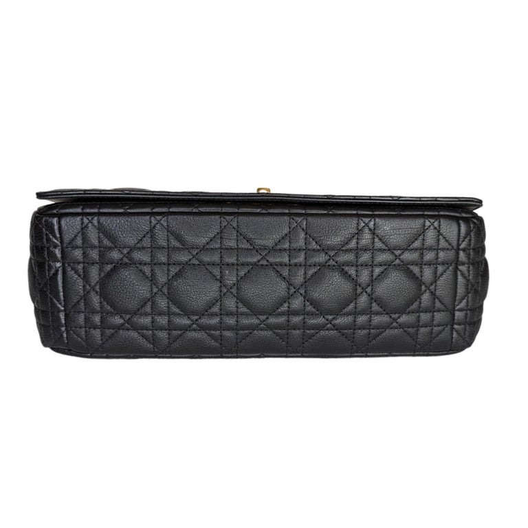 Christian Dior Caro Multifunctional Pouch Cannage Quilt Calfskin Black  2292731