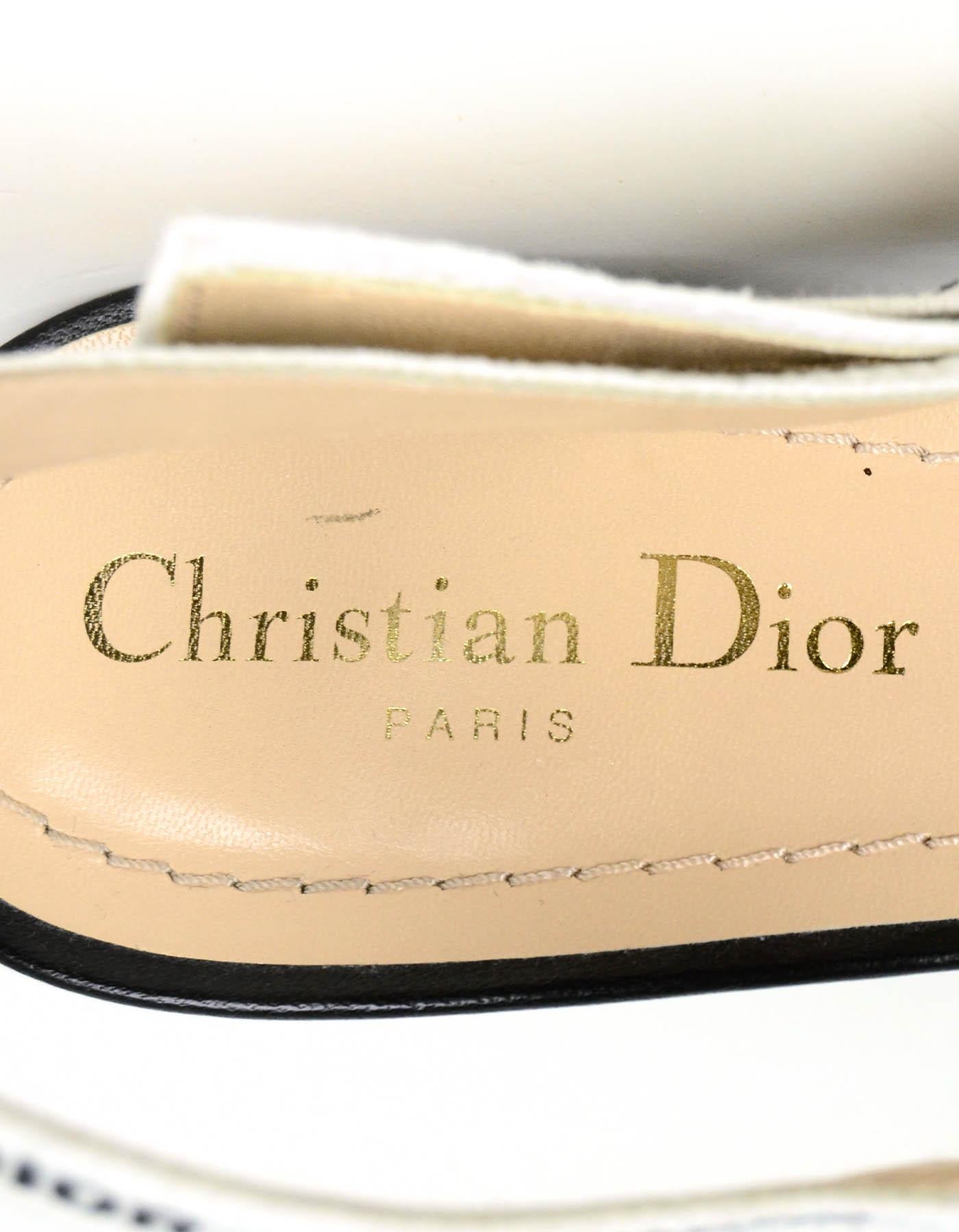 Christian Dior Black Technical Canvas Ribbon J’ADIOR Slingback Pumps sz 39.5 3