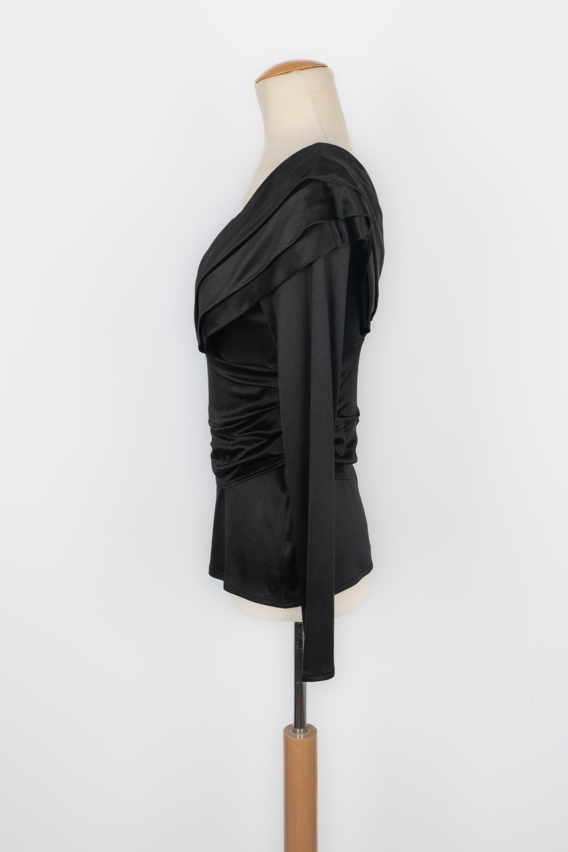 Women's Christian Dior Black Top with Long Sleeves For Sale