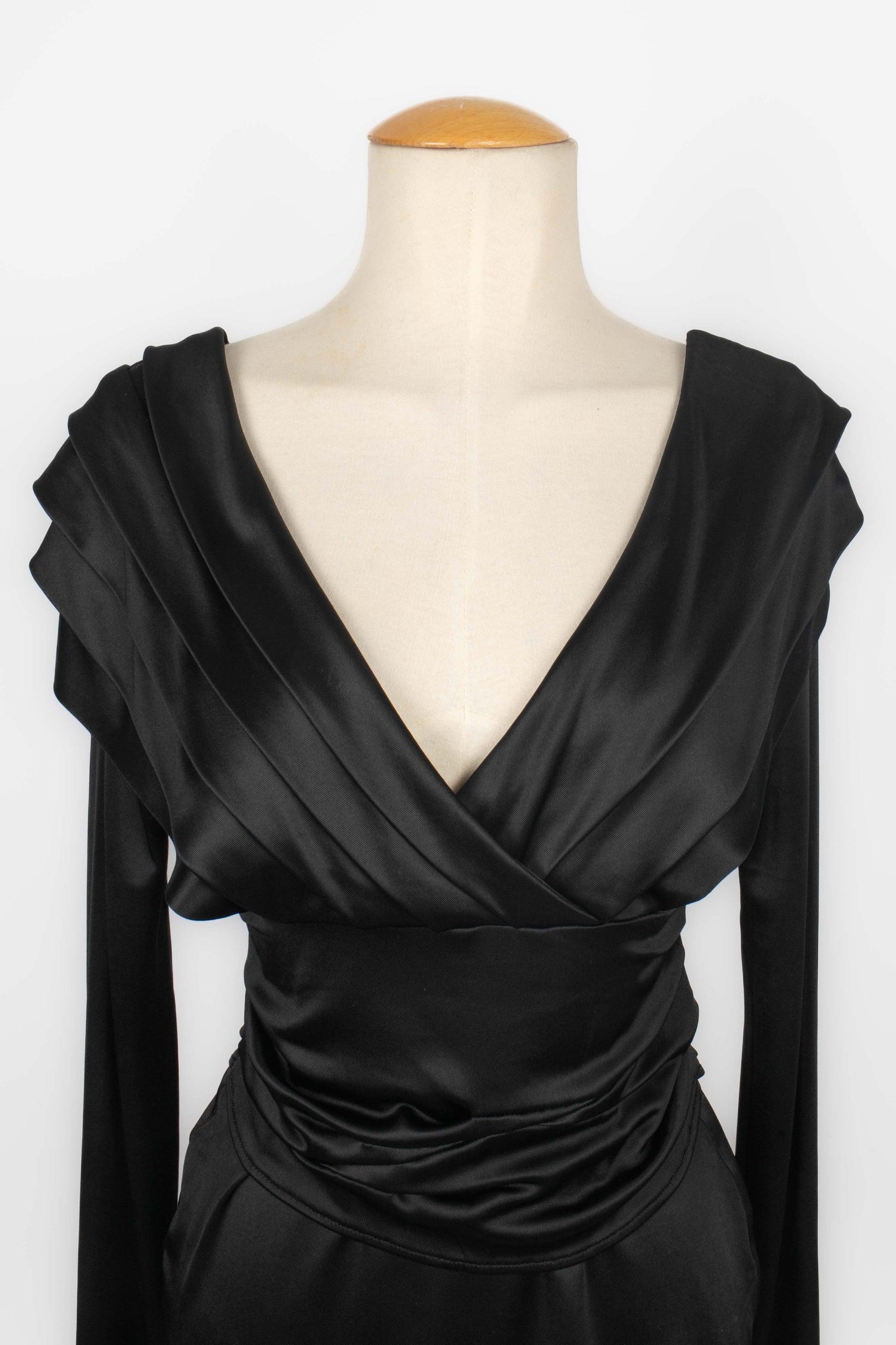 Christian Dior Black Top with Long Sleeves For Sale 1