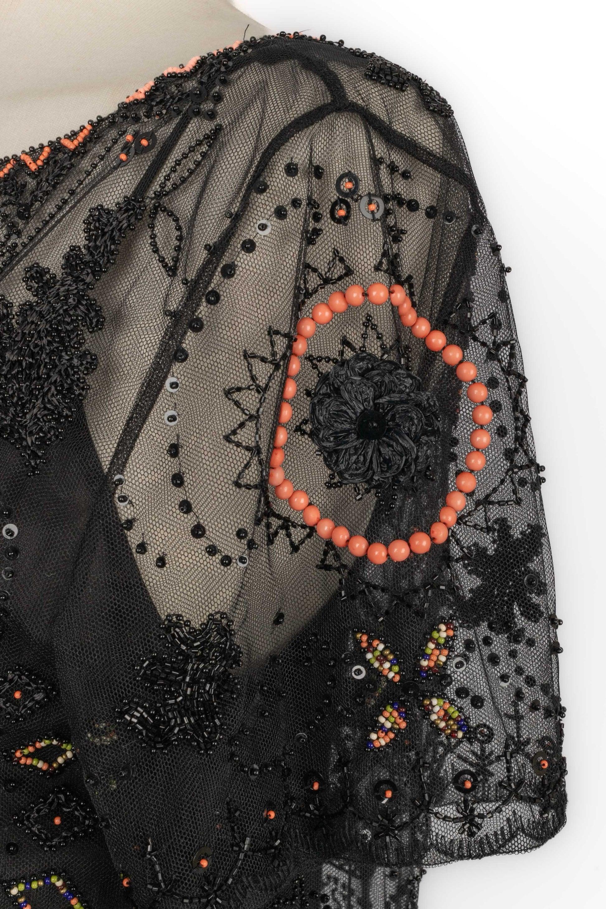 Christian Dior Black Tulle Top, 2020 For Sale 4