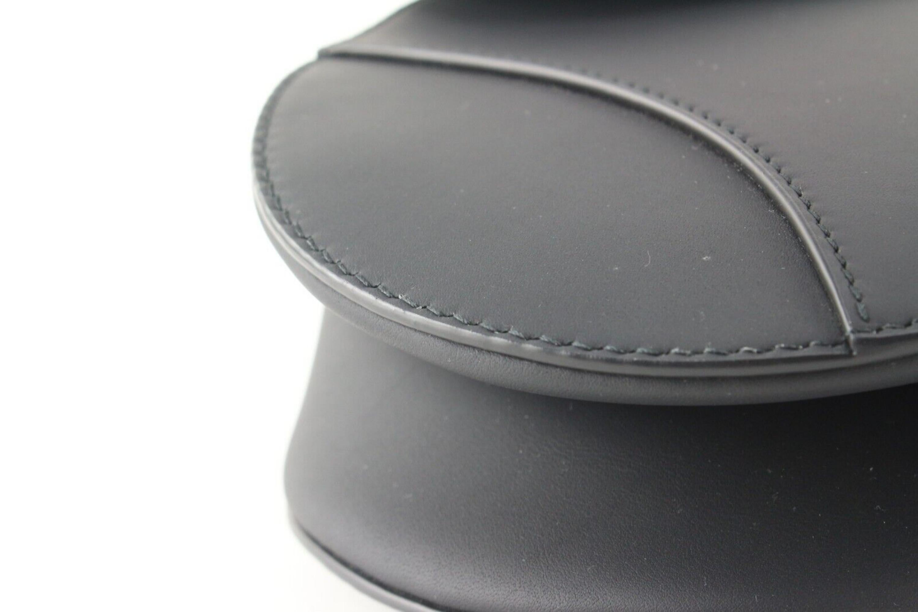 Christian Dior Black Ultramatte Smooth Calfskin Saddle 1D525K 6