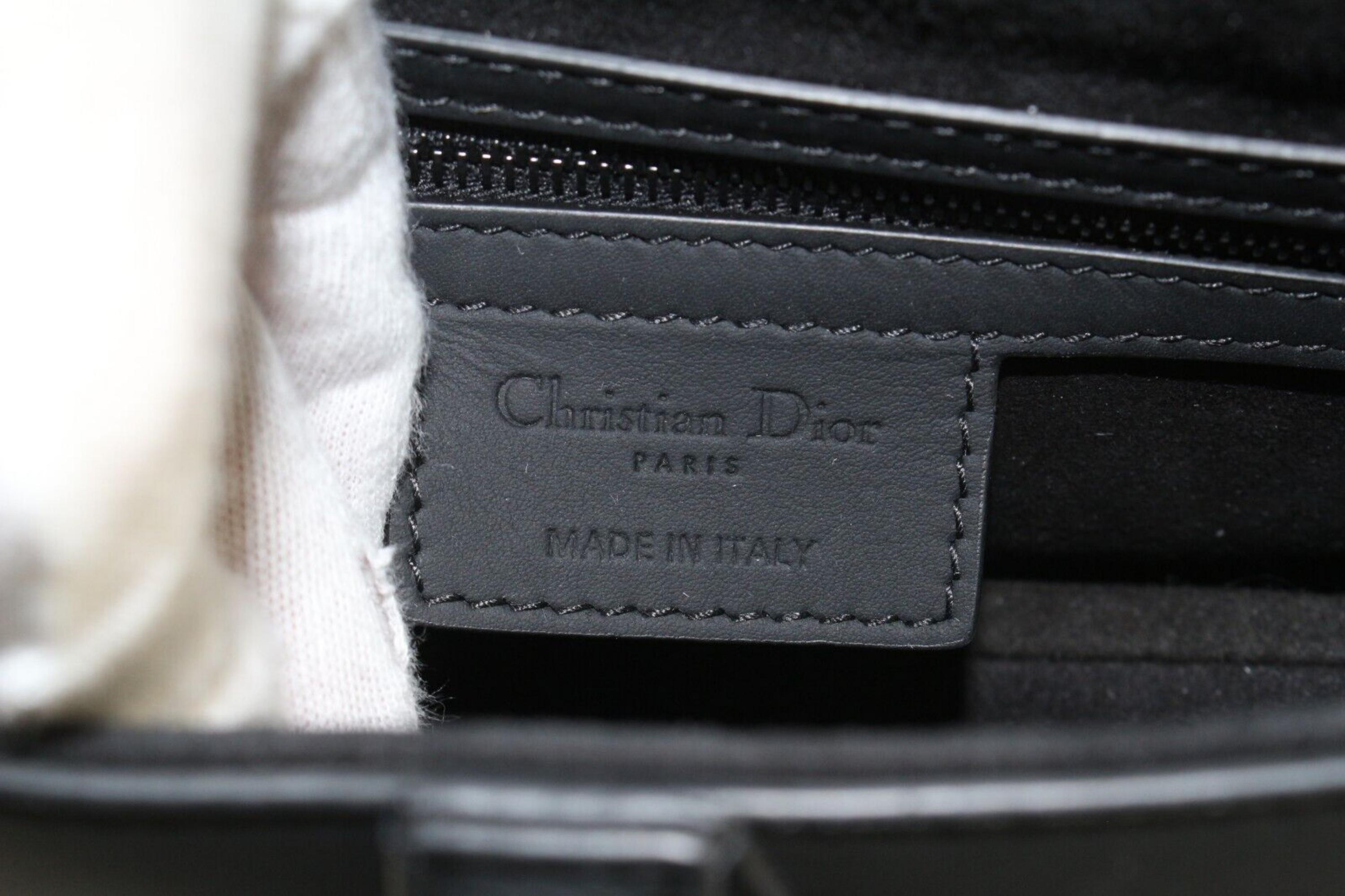 Christian Dior Black Ultramatte Smooth Calfskin Saddle 1D525K 2
