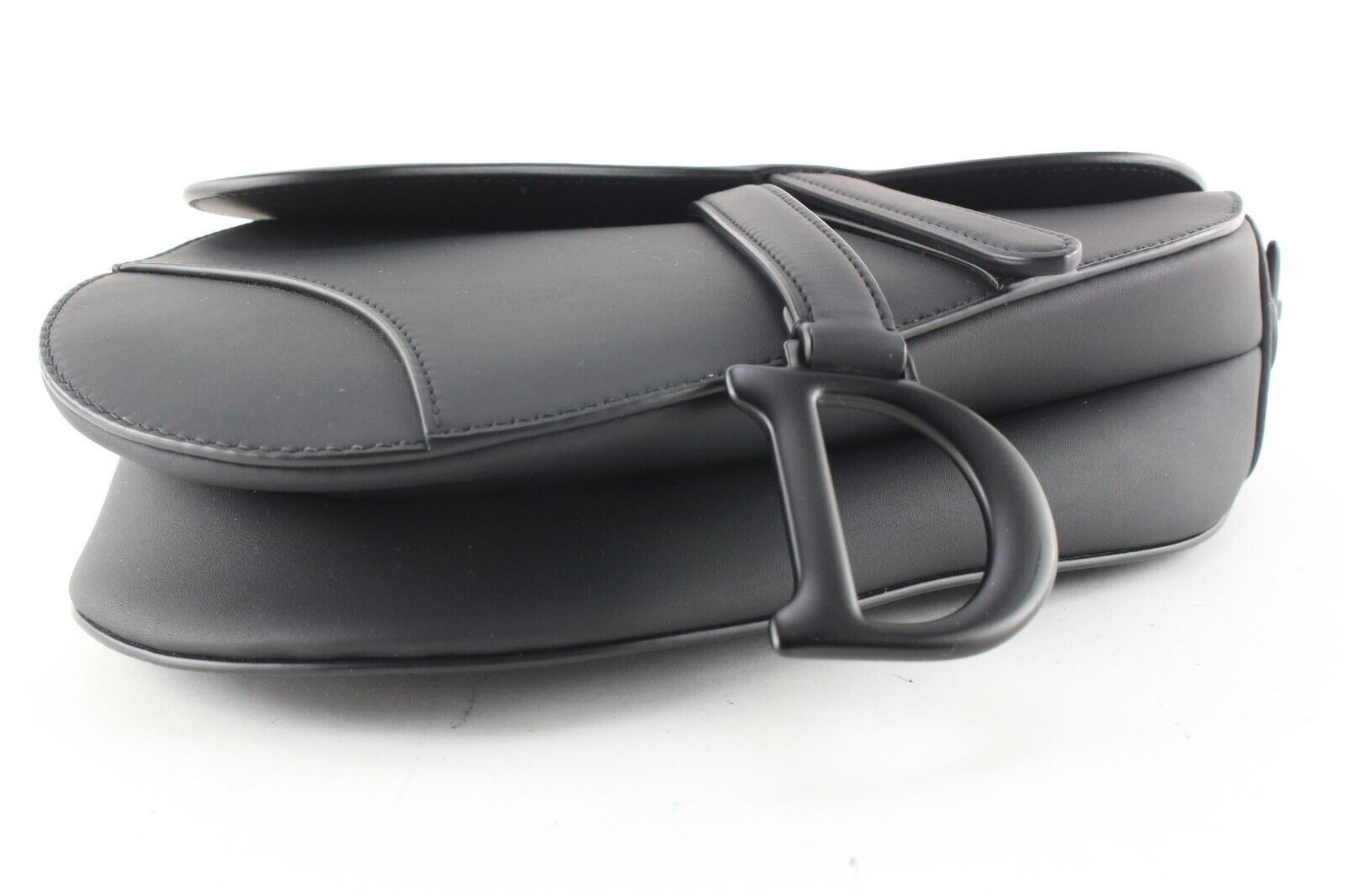 Christian Dior Black Ultramatte Smooth Calfskin Saddle 1D525K 3