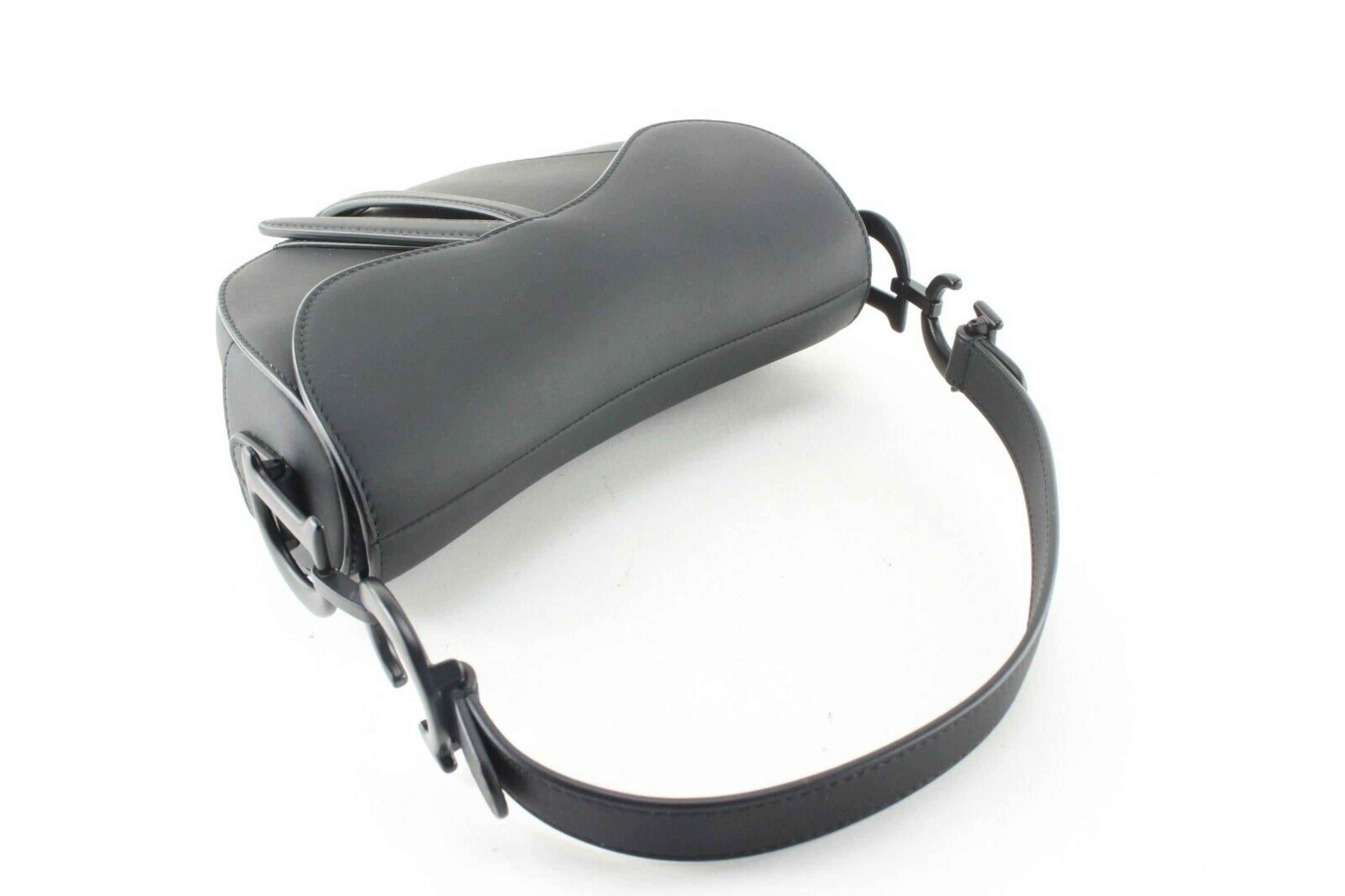 Christian Dior Black Ultramatte Smooth Calfskin Saddle 1D525K 4