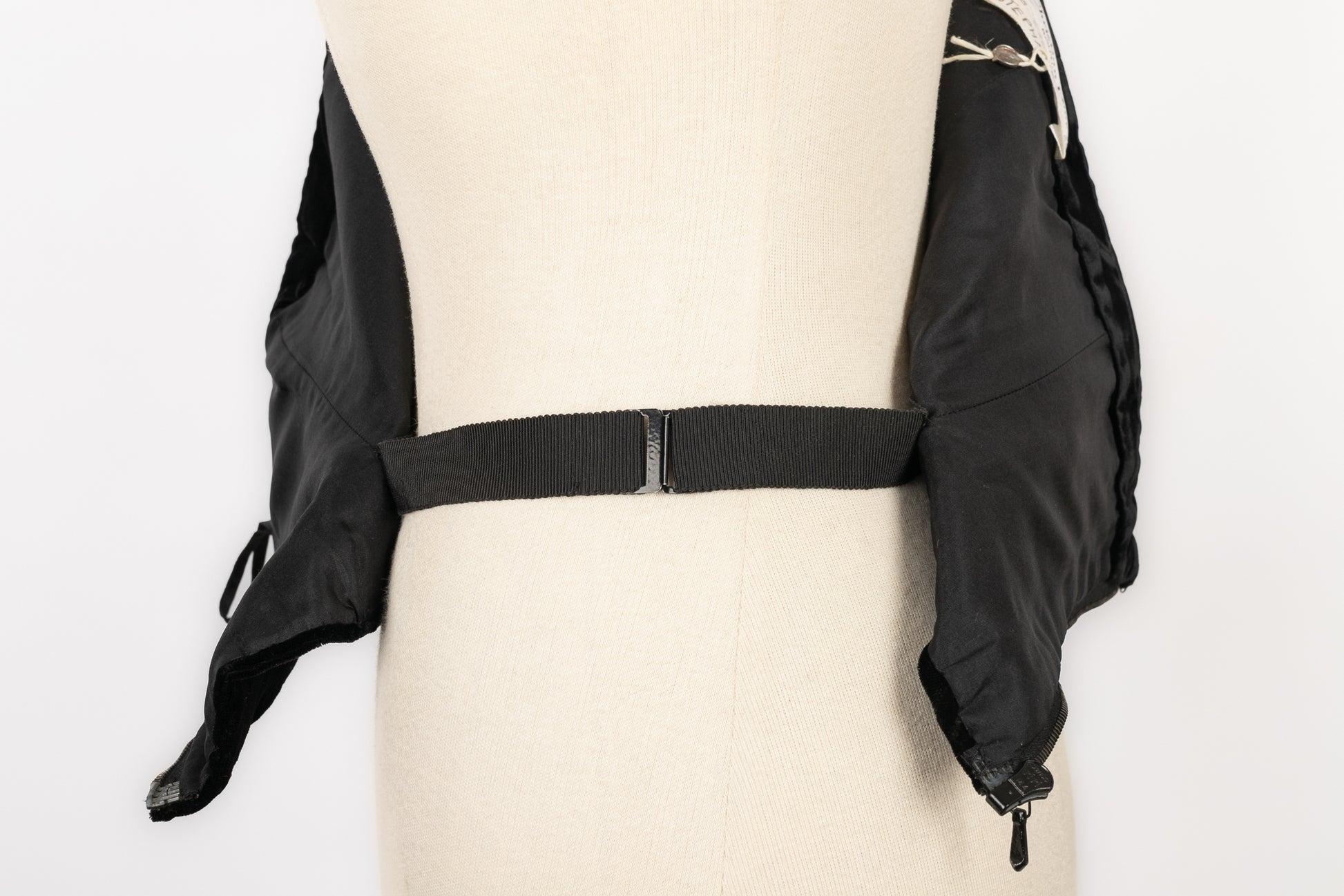 Christian Dior Black Velvet Bustier Top, 1990s For Sale 3