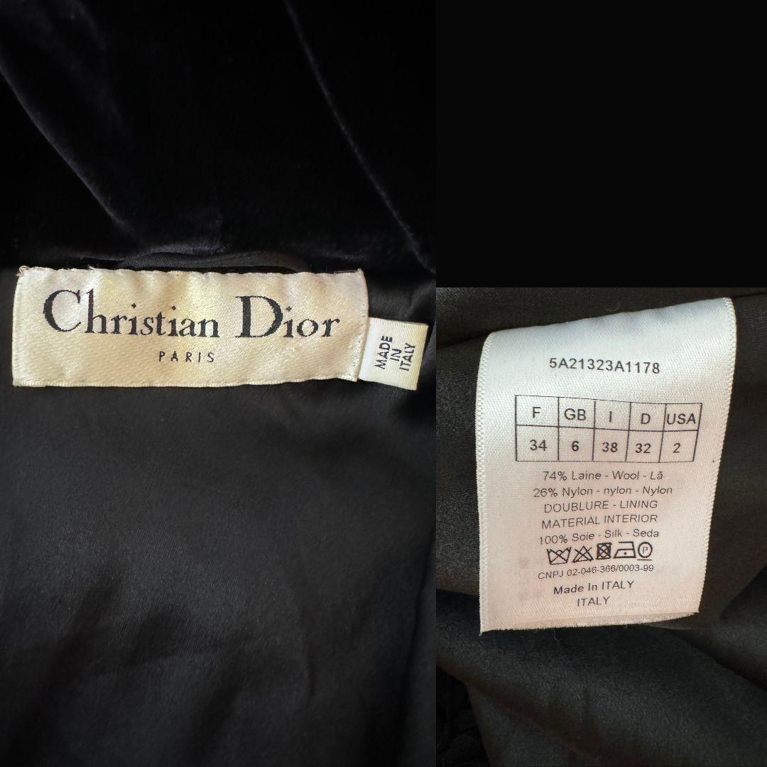 Women's Christian Dior Black Velvet Embellished Opera Cape Fall/Winter 2015 Size 34FR