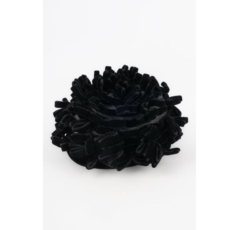 Christian Dior Black Velvet Hat 1