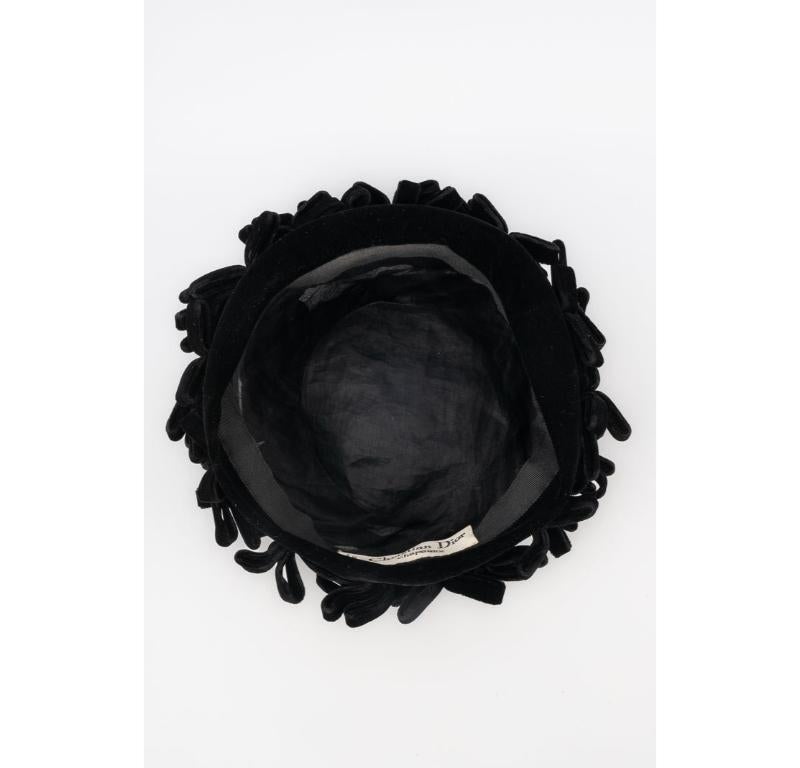 Christian Dior Black Velvet Hat 2
