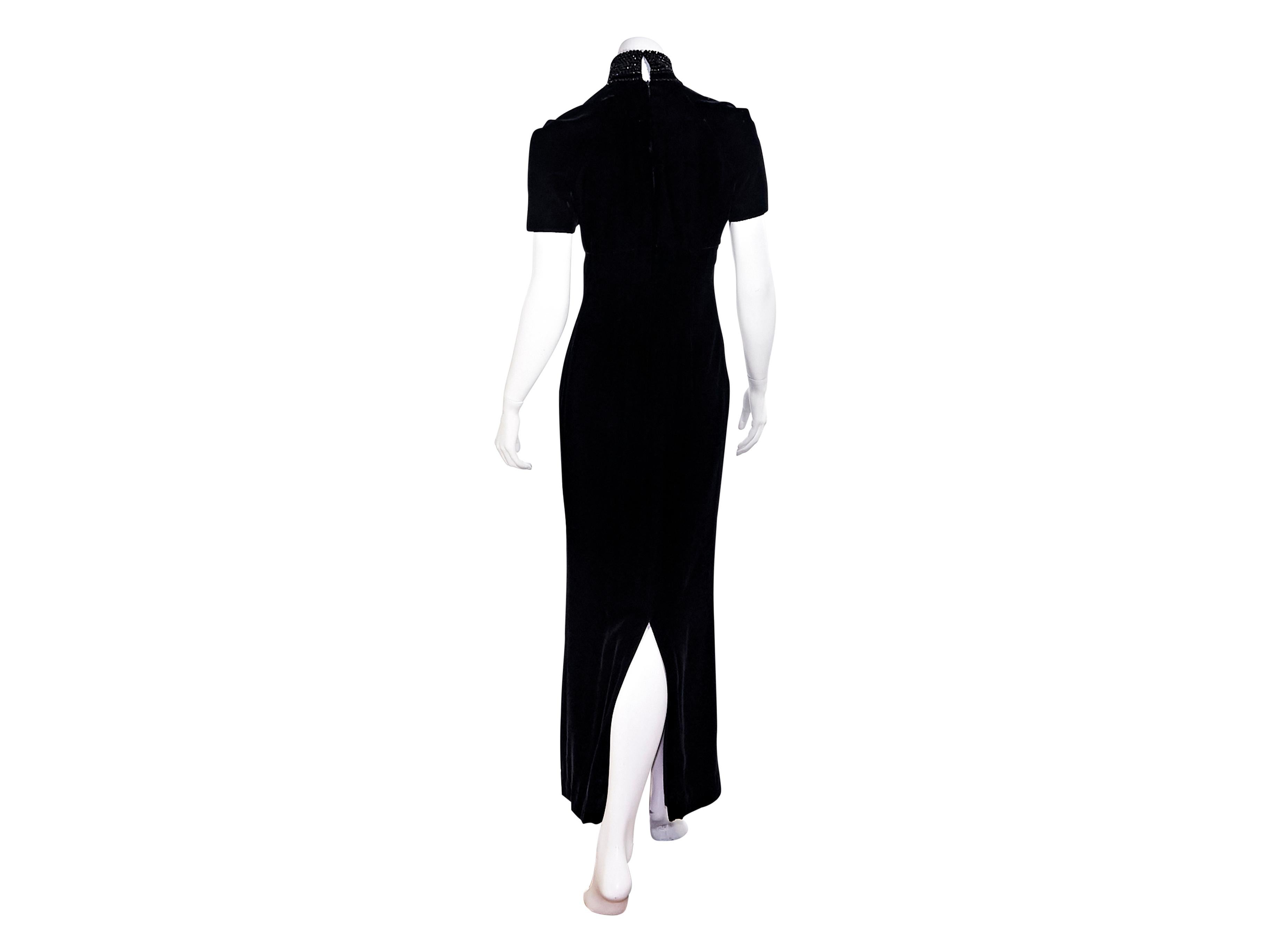 dior black velvet gown