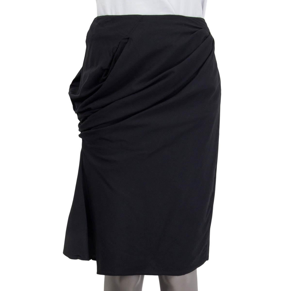asymmetrical draped skirt