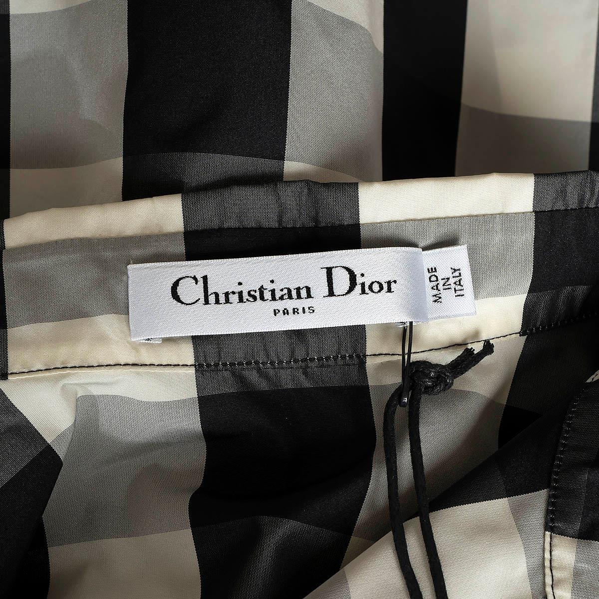 CHRISTIAN DIOR black & white 2019 GINGHAM Sleeveless Blouse Shirt 36 XS For Sale 4