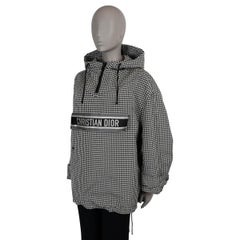 CHRISTIAN DIOR black & white 2020 HOUNDSTOOTH ANORAK Jacket S