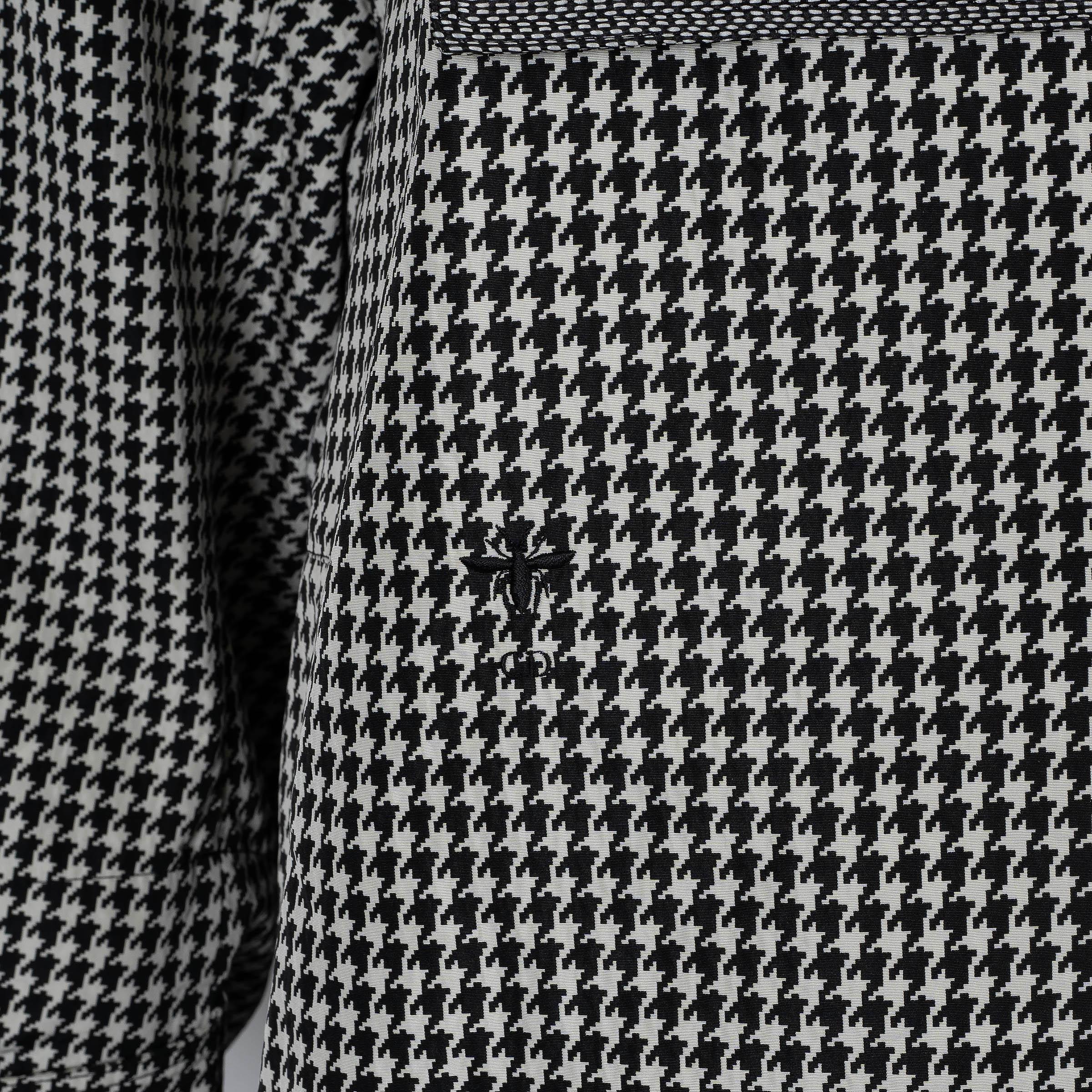 CHRISTIAN DIOR blanco y negro 2020 HOUNDSTOOTH ANORAK Chaqueta S en venta 3