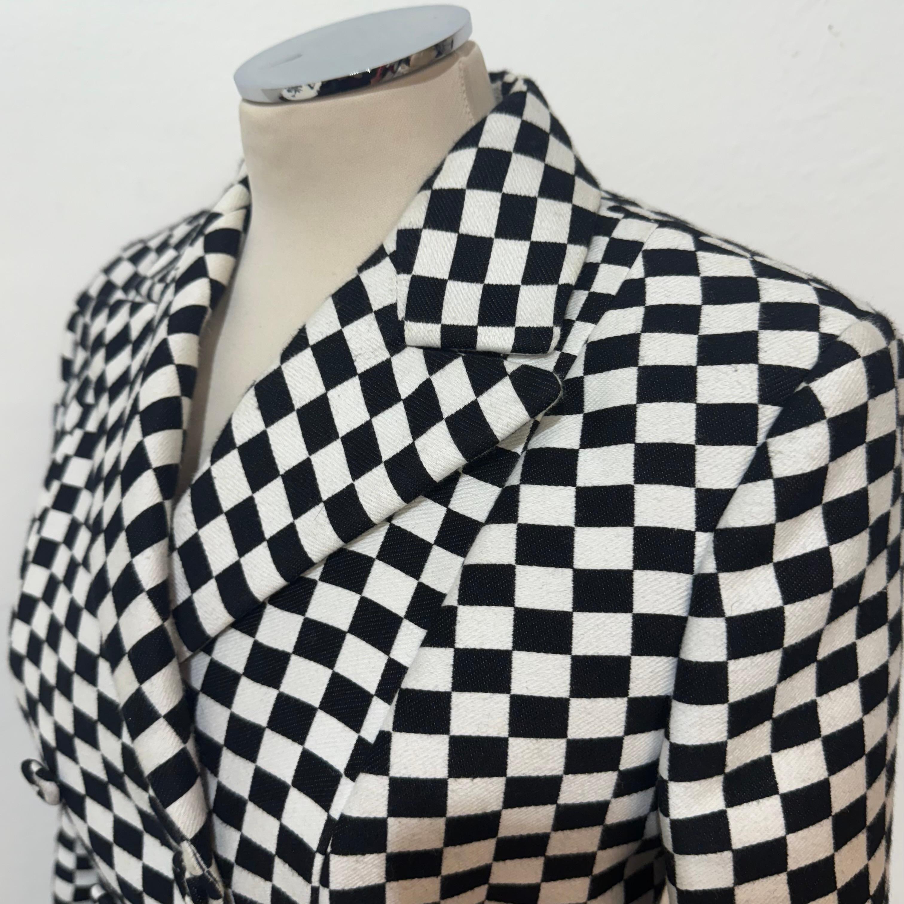 Donna Christian Dior Giacca a quadri bianchi e neri FR 38 / IT 42 in vendita