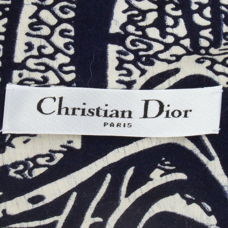 CHRISTIAN DIOR black and white cotton TOILE DE JOUY Headband at 1stDibs