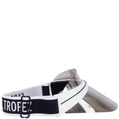 CHRISTIAN DIOR black & white DIORIVIERA DIORCLUB 1 Visor Hat