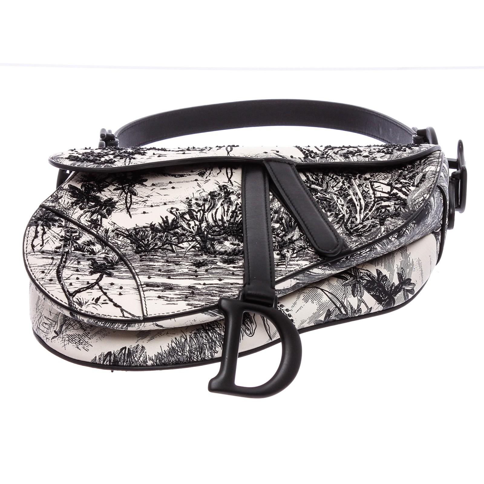 black and white dior bag