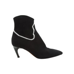 Christian Dior Black & White Knit Ankle Boots