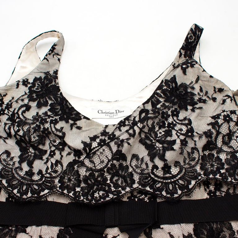 Christian Dior Black and White Lace Dress US 8 at 1stDibs | dior white ...