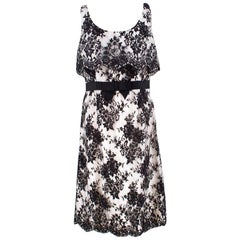 Christian Dior Black & White Lace Dress US 8