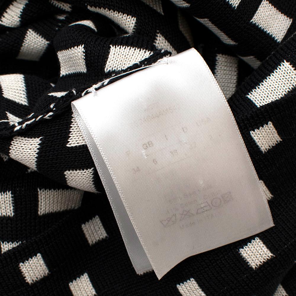 Christian Dior Black & White Square Knit Dress - Size US 2 For Sale 3