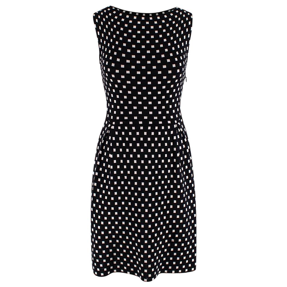 Christian Dior Black & White Square Knit Dress - Size US 2 For Sale