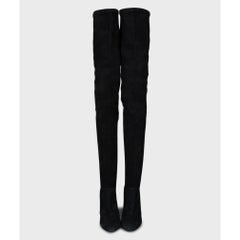 Christian Dior Black & White Suede Over-the-Knee Boots Sz.38