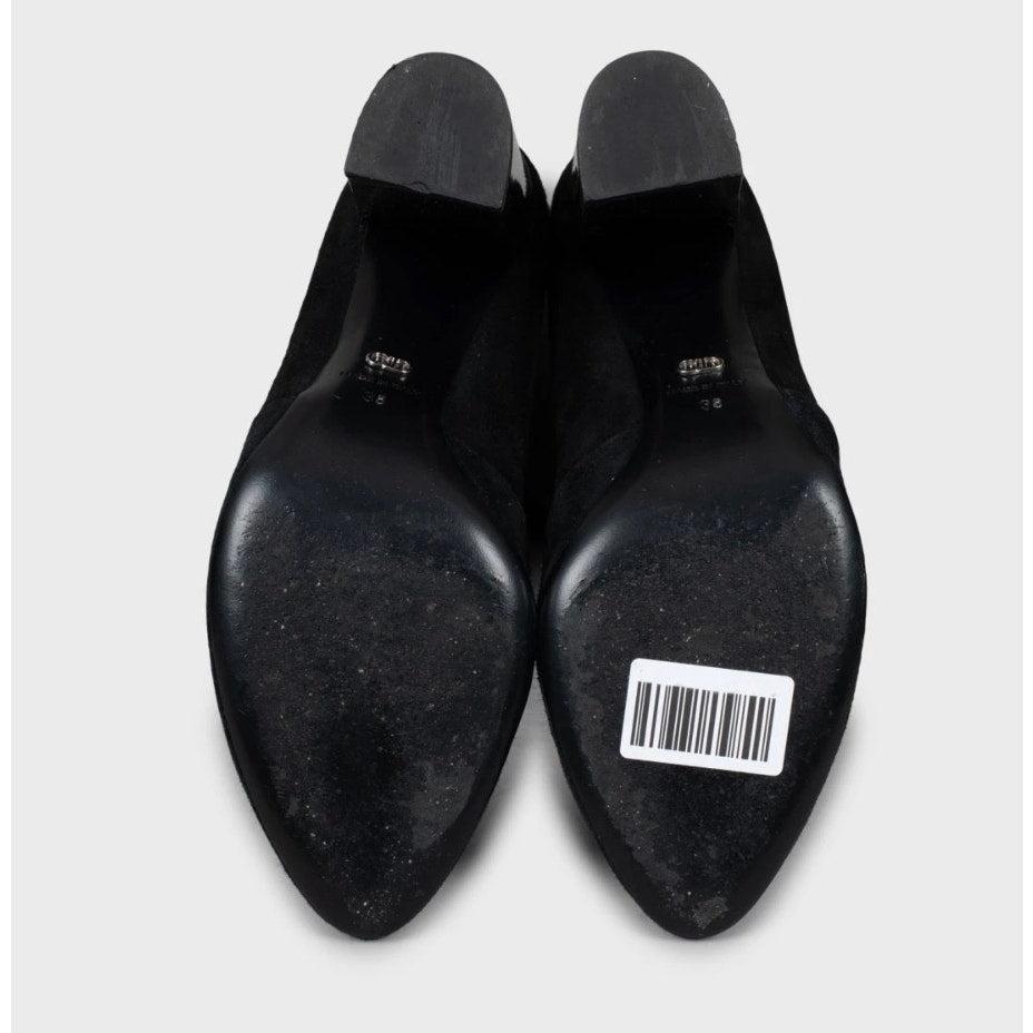 Christian Dior Schwarz & Weiß Wildleder Over-the-Knee Stiefel Sz.38 im Angebot 1