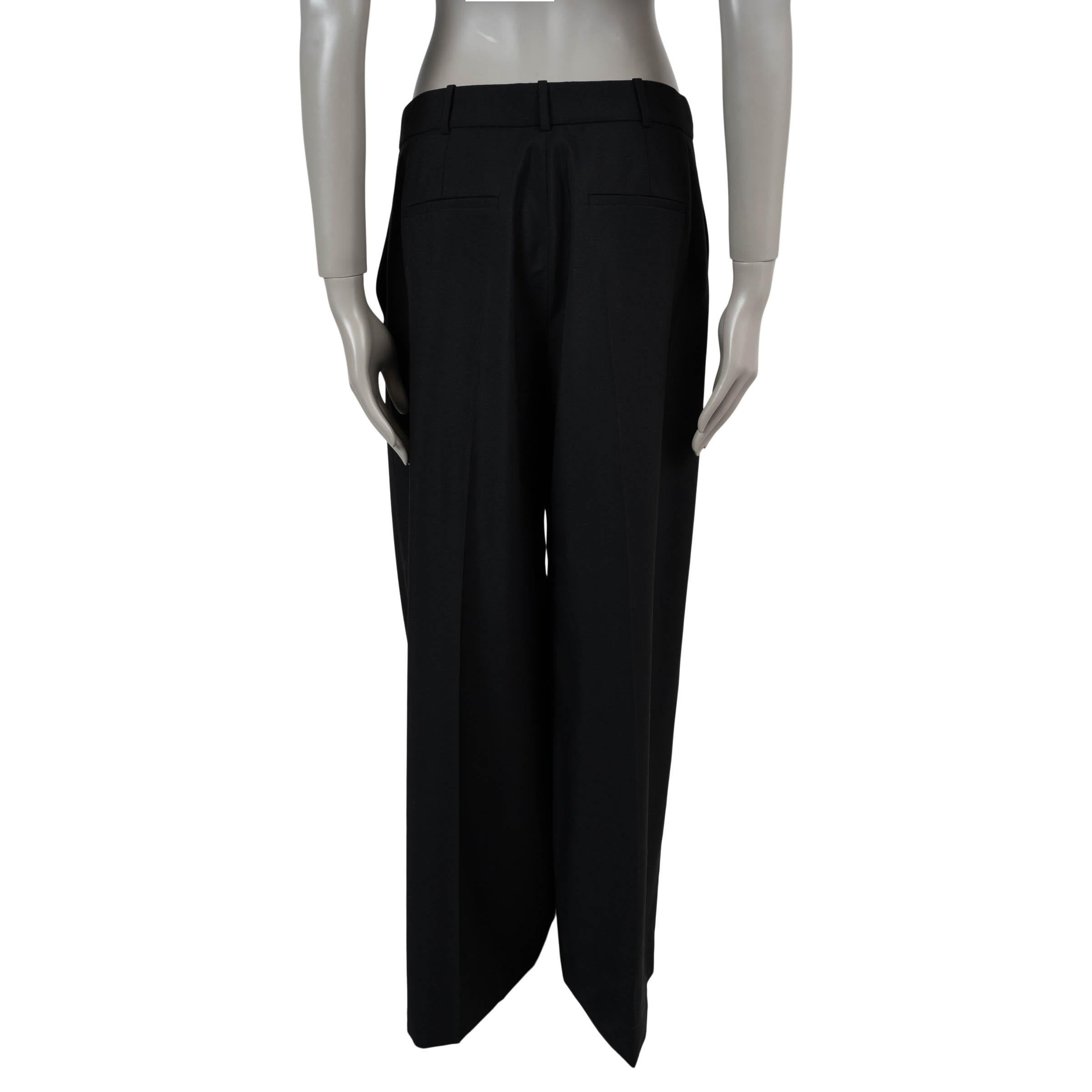 Nero CHRISTIAN DIOR pantaloni in lana nera 2024 WIDE LEG 42 L in vendita