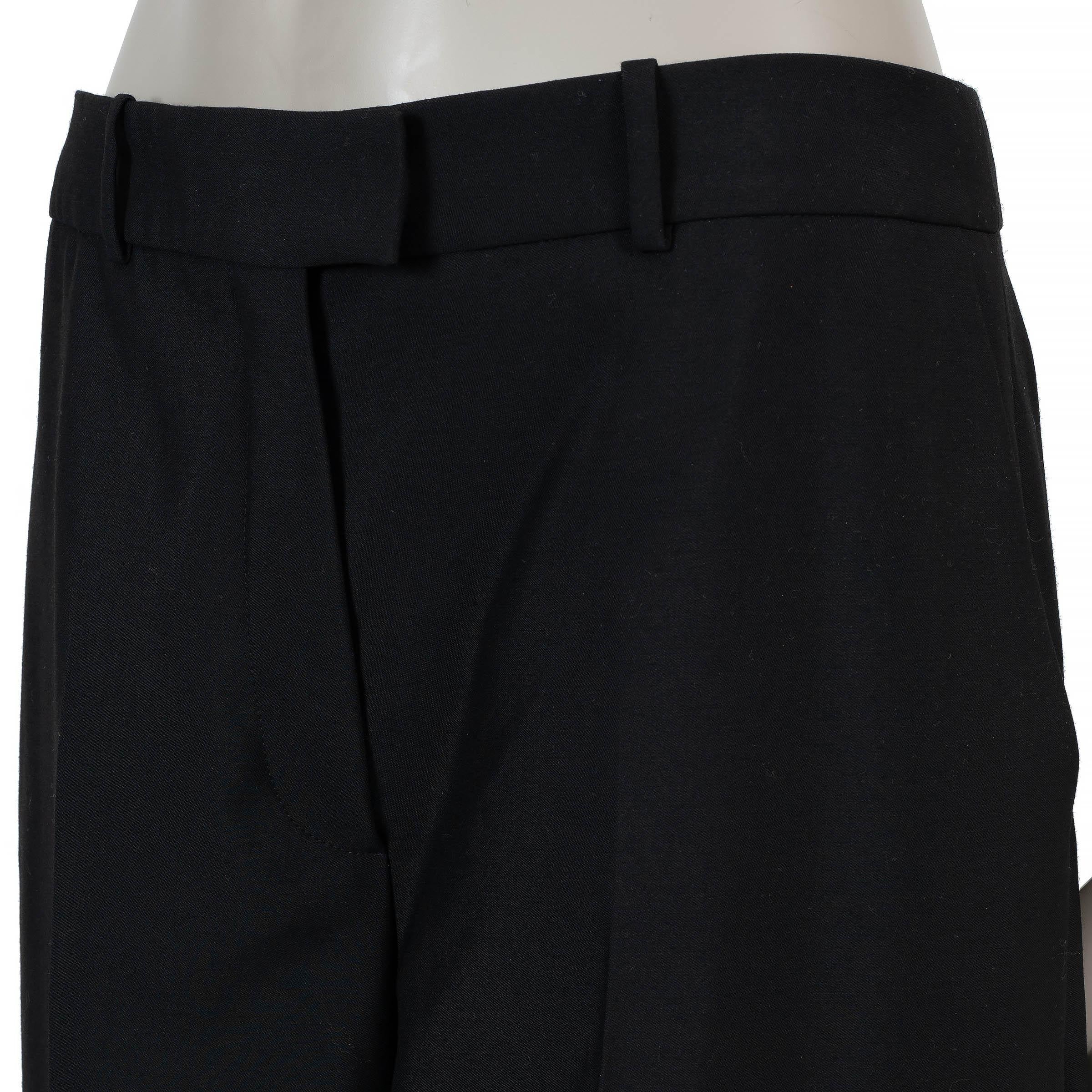 Donna CHRISTIAN DIOR pantaloni in lana nera 2024 WIDE LEG 42 L in vendita