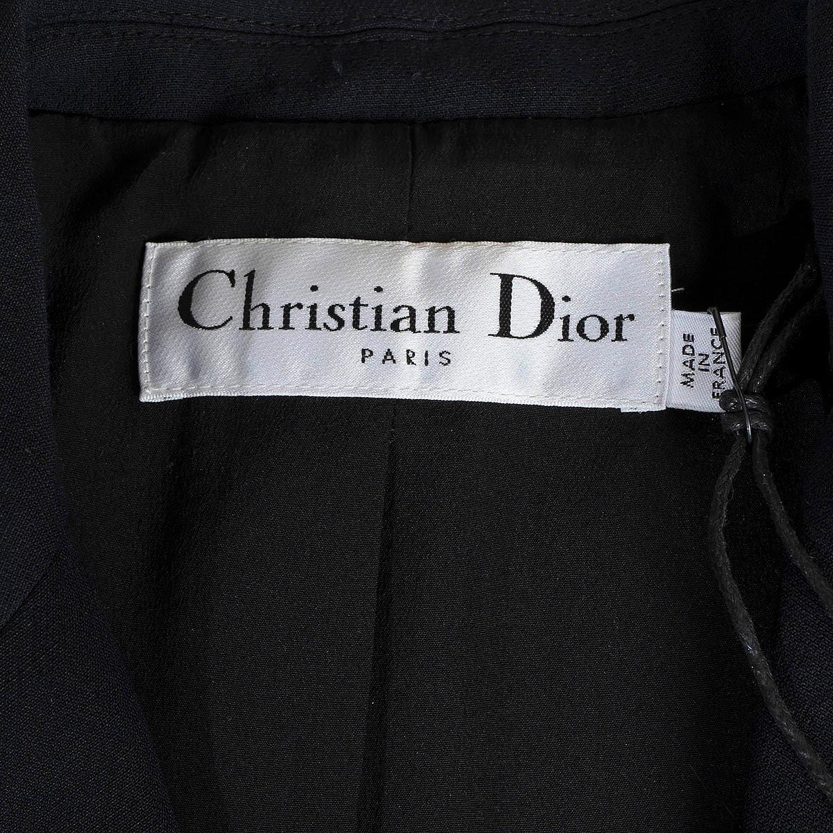 CHRISTIAN DIOR black wool 30 MONTAIGNE BAR Jacket 42 L For Sale 3