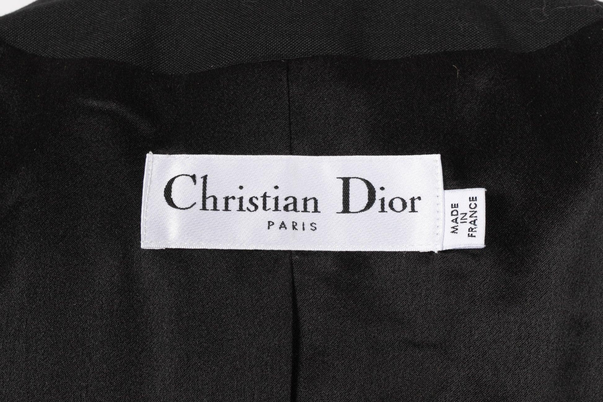 Christian Dior Black Wool and Mohair Jacket-Style Dress For Sale 5
