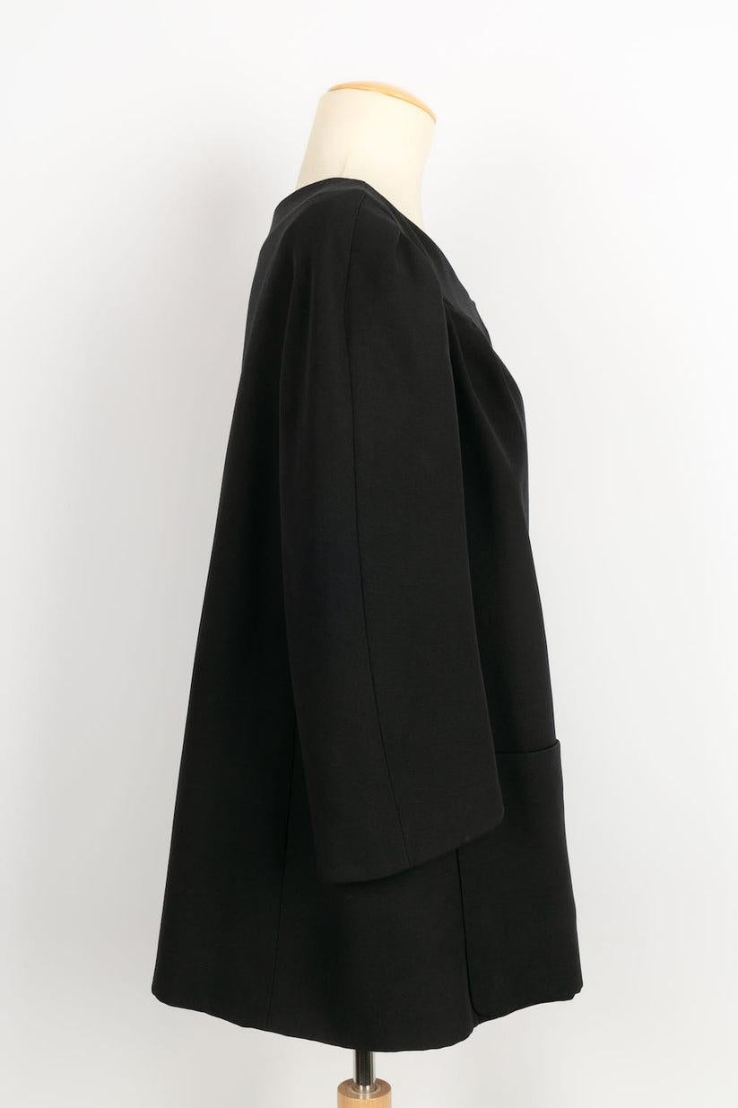 Women's Christian Dior Black Wool and Silk Jacket For Sale