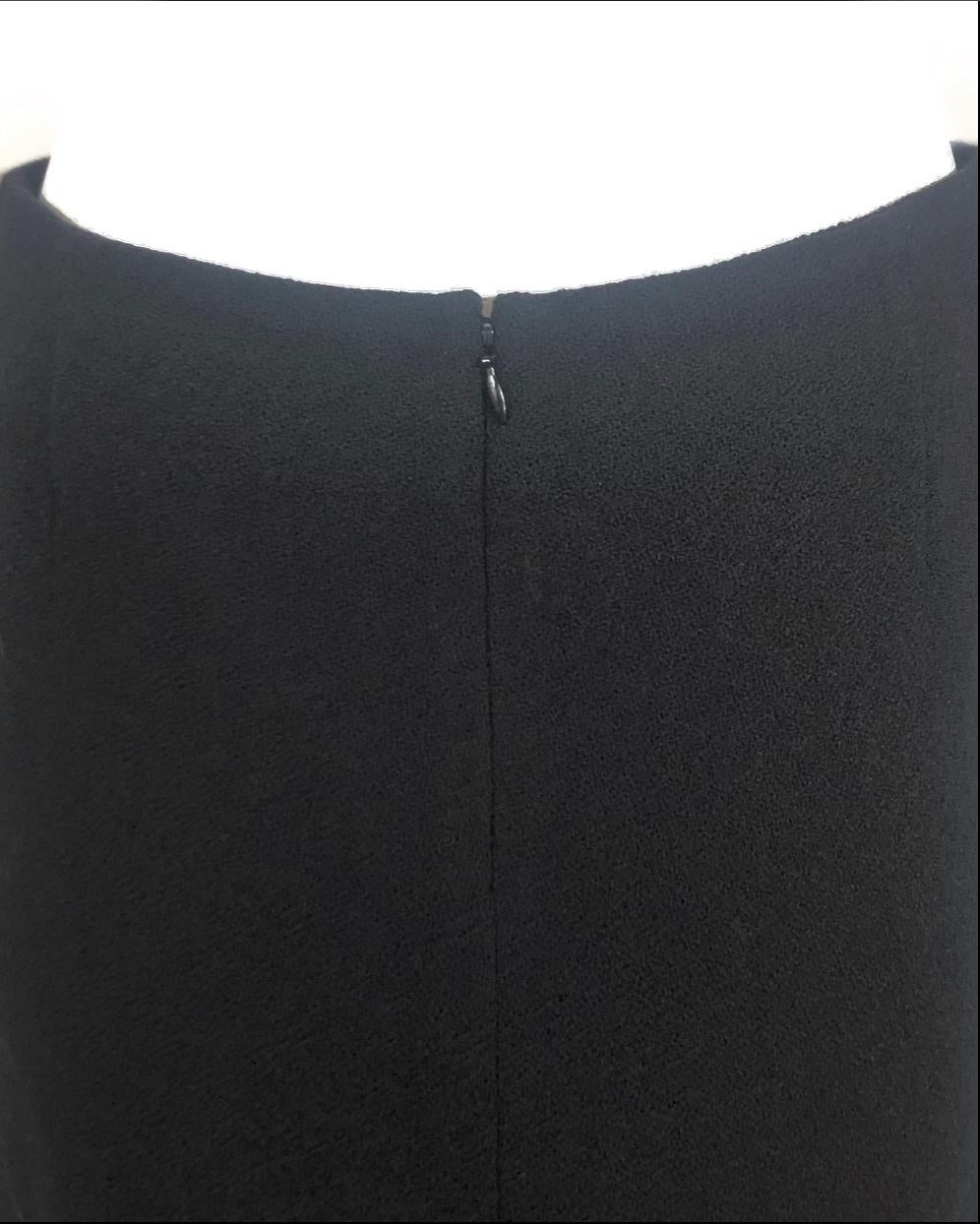 CHRISTIAN DIOR Veste blazer en laine noire et jupe fourreau taille 8 avec étiquette  en vente 6